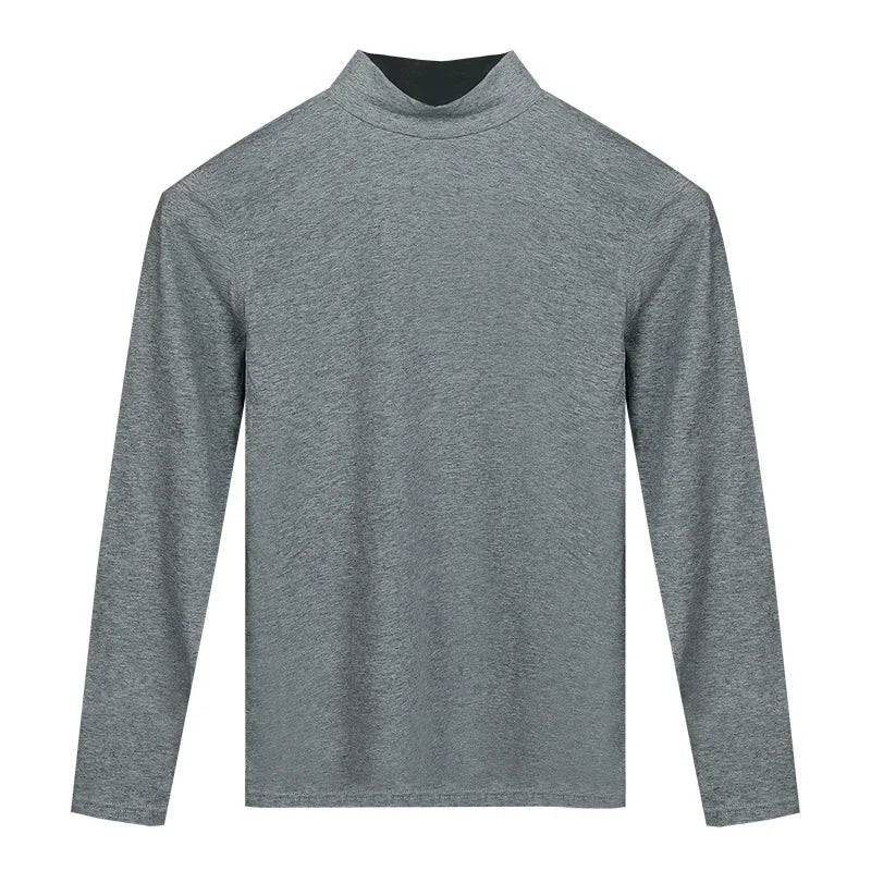 Autumn dress female autumn and winter female half high neck inside wear top single thin cotton sweater warm underwear female bas