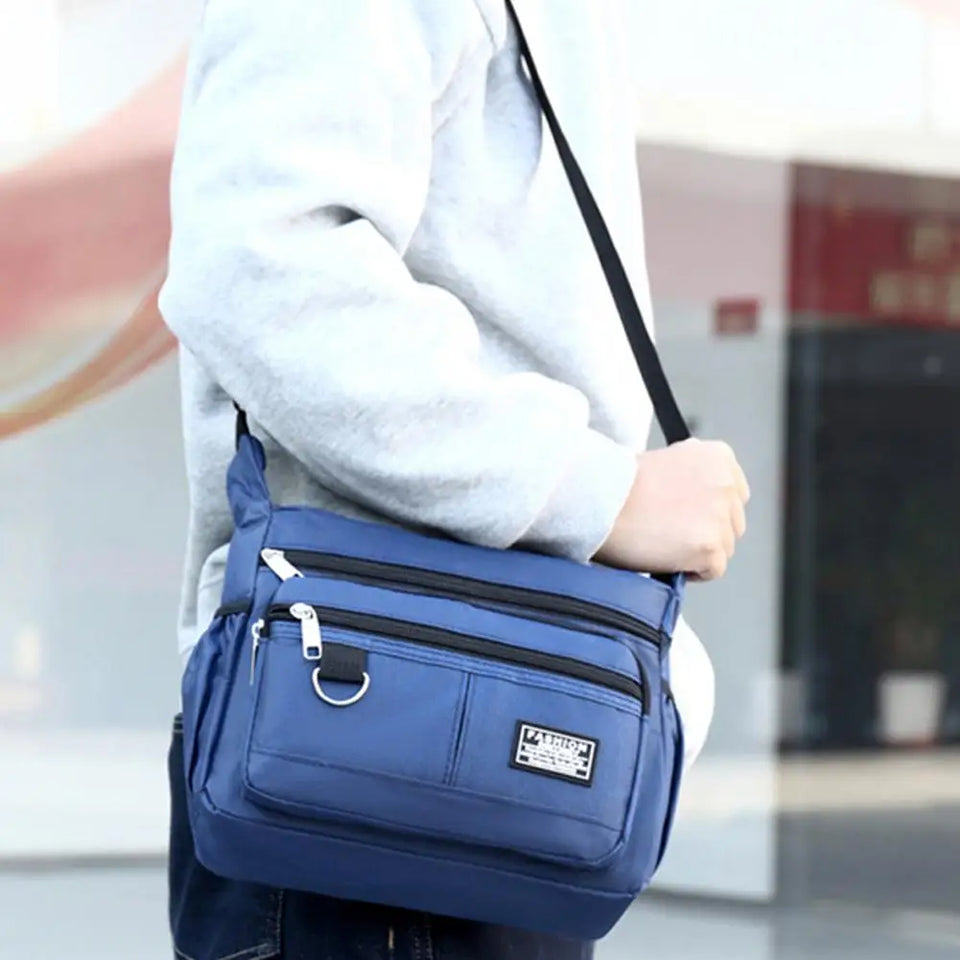 Mens Crossbody Bag Single Shoulder Bags Big Capacity Multi-Pockets Storage Bag Fashion Handbag Business Crossbody Bags