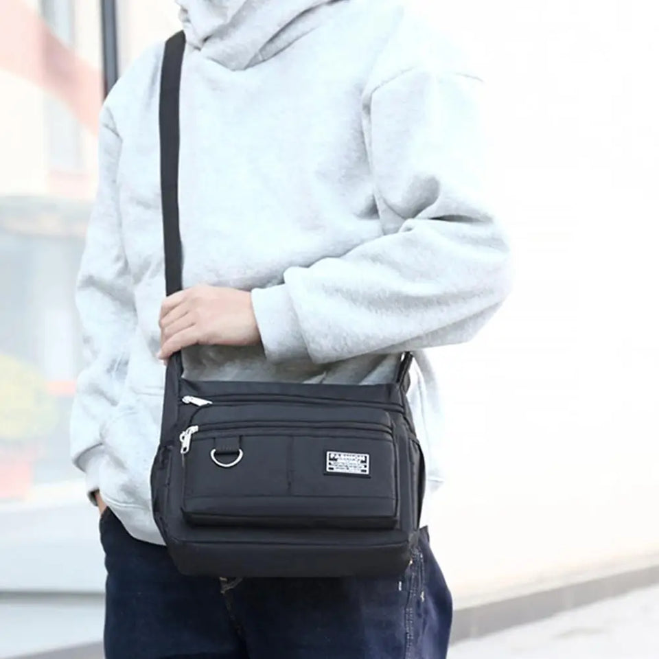 Mens Crossbody Bag Single Shoulder Bags Big Capacity Multi-Pockets Storage Bag Fashion Handbag Business Crossbody Bags
