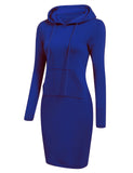 Autumn Ready Ladies Hooded Dresses Blending Hoodie and Sweatshirt Elements in Women Fashionable Clothing