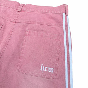 Streetwear Jeans Y2K Pants Womens Gothic Hip Hop Striped Retro Pink Baggy Jeans New High Waisted Wide Leg Trousers Clothes