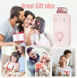 HPRT Pocket Color Photo Printer, or 2x3 inch Sticky-Backed Paper, Mini Portable HD Color Photo Printer, Bluetooth IOS Android