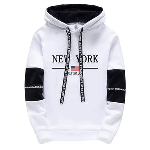 New York Hooded Sweatshirts and Elastic Sweatpants Autumn Hot Sale Mens Fashion Tracksuit Ubran Causal Sport Jogging Suits