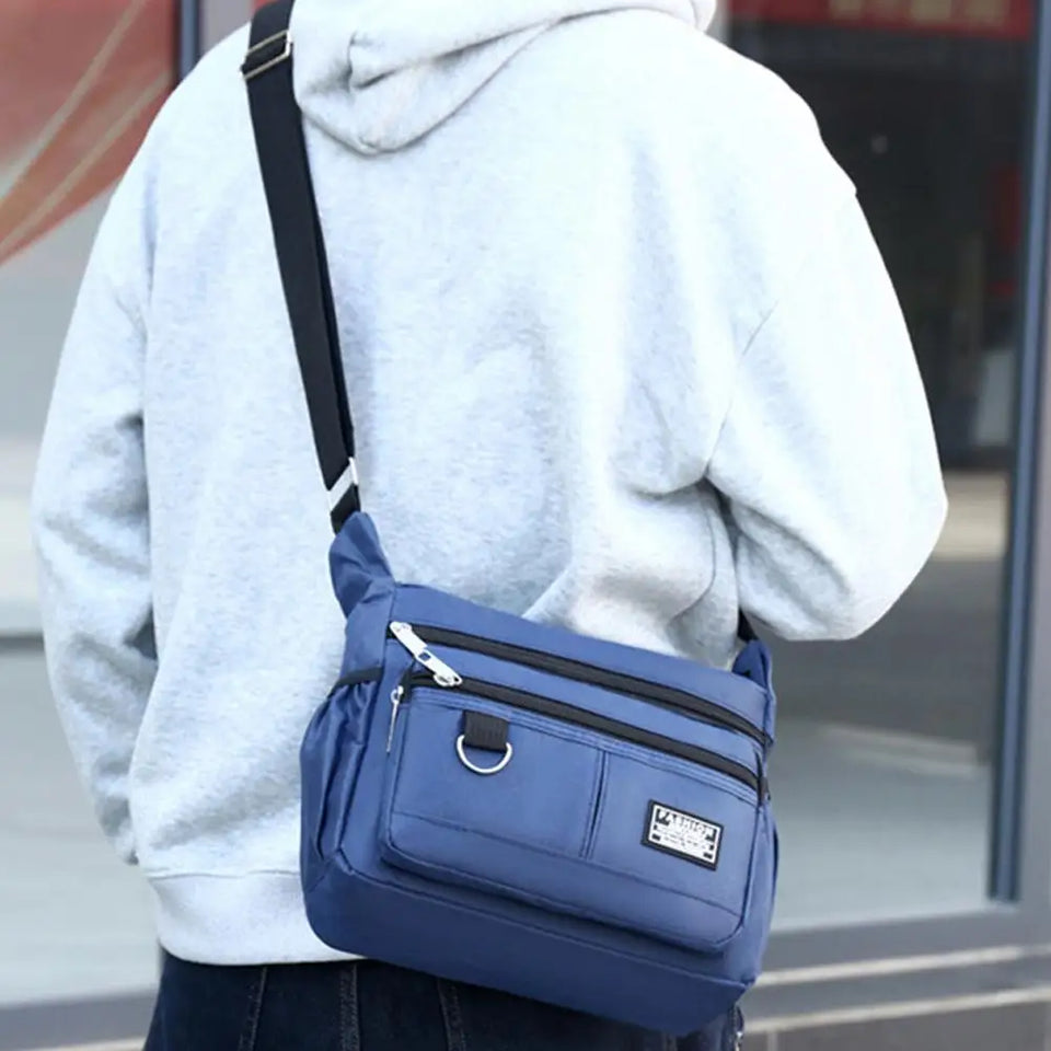 Mens Crossbody Bag Single Shoulder Bags Big Capacity Multi-Pockets Storage Bag Fashion Handbag Business Crossbody Bags