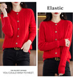BELIARST Autumn Winter 100% Mink Cashmere Women's Clothes Round Neck Cardigan Knitted Solid Color Sweater Twisted Flower BR-050