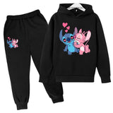 Stitch Autumn winter Hoodies Suitable Kids Boys Girls 3-12 Years Cartoon Sweatshirts Coat HOT new Children Leisure Sets