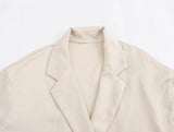 Autumn New Women's Clothing European And American Style Fashionable Wrinkled Suit Jacket Casual Pants Set