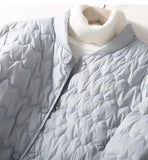 Autumn Winter Women Clothing Lightweight Quilted Jackets Warm Parkas Single-breasted Long Sleeve Windproof Short Outerwear Loose