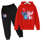 Stitch Autumn winter Hoodies Suitable Kids Boys Girls 3-12 Years Cartoon Sweatshirts Coat HOT new Children Leisure Sets