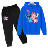 Stitch Autumn winter Hoodies Suitable Kids Boys Girls 3-12 Years Cartoon Sweatshirts Coat HOT new Children Leisure Sets
