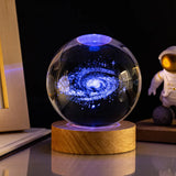 3D Colored Luminous Crystal Ball Astronomy Galaxy Crystal Sphere Beside Lamp Solar System Glassic Snow Globe Desktop Decorations