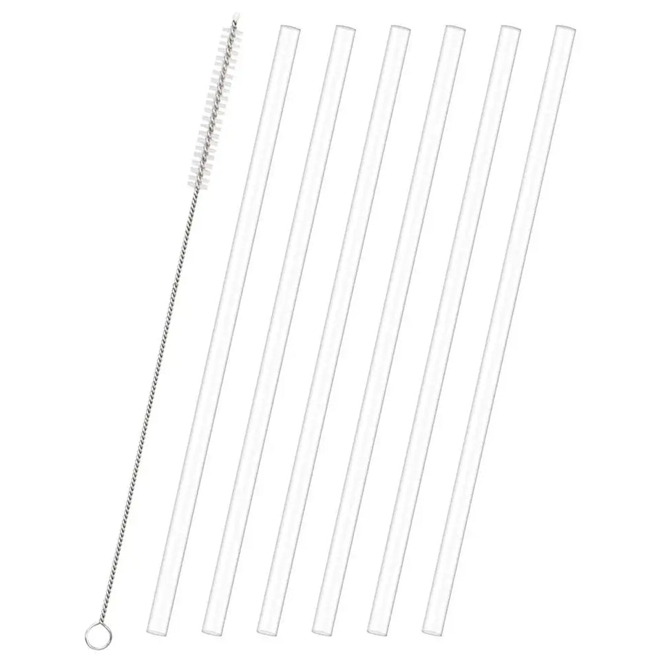 6pcs Replacement Straws for Stanley Cup with Cleaning Brushes Reusable Straws for Stanely Cup