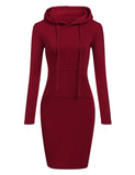 Autumn Ready Ladies Hooded Dresses Blending Hoodie and Sweatshirt Elements in Women Fashionable Clothing