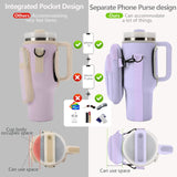 Water Bottle Bag for Stanley 40oz 2.0 Handbag with Metal Buckle Insulated Cup Portable Storage Bag for Stanley Cup Accessories