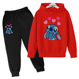 Stitch Autumn winter Hoodies Suitable Kids Boys Girls 3-12 Years Cartoon Sweatshirts Coat HOT new Children Leisure Sets