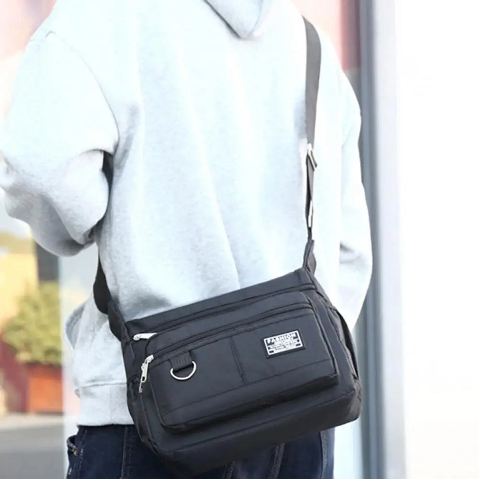 Mens Crossbody Bag Single Shoulder Bags Big Capacity Multi-Pockets Storage Bag Fashion Handbag Business Crossbody Bags