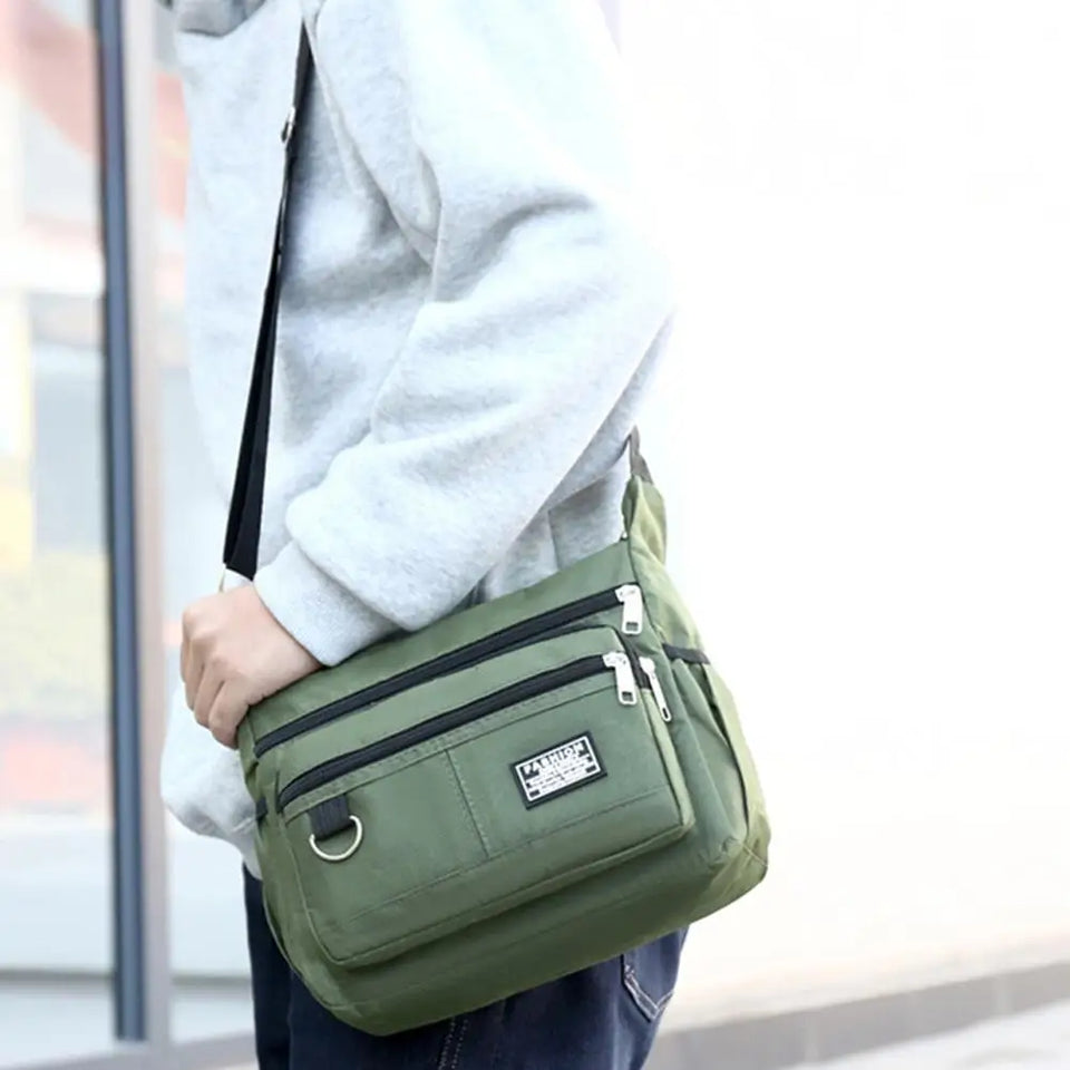 Mens Crossbody Bag Single Shoulder Bags Big Capacity Multi-Pockets Storage Bag Fashion Handbag Business Crossbody Bags