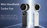2025 New Hand-held LED Display 180 Degree Folding Desktop Mini Fan Hanging Neck Outdoor Folding High-speed Powerful Turbo Fan