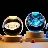 3D Colored Luminous Crystal Ball Astronomy Galaxy Crystal Sphere Beside Lamp Solar System Glassic Snow Globe Desktop Decorations