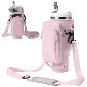 Water Bottle Bag for Stanley 40oz 2.0 Handbag with Metal Buckle Insulated Cup Portable Storage Bag for Stanley Cup Accessories